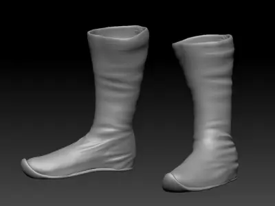 High-poly model Boots boot 3D model