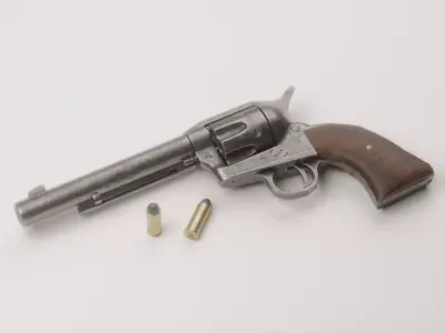 Lowpoly Colt Single Action Army 45 Revolver Low-poly 3D model