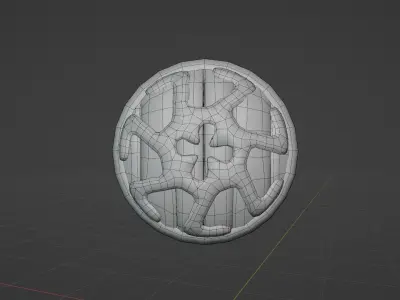 Stylized Shield low poly game ready Low-poly 3D model