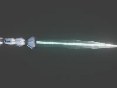 lowpoly game assets sword Free low-poly 3D model