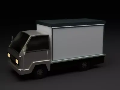 Truck Low Poly Game-ready Low-poly 3D model