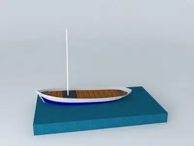 gulet boat in water Free 3D model