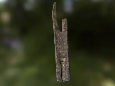 Claw Hammer low poly 3D model Low-poly 3D model