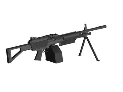 Mk 48 machine gun 3D model