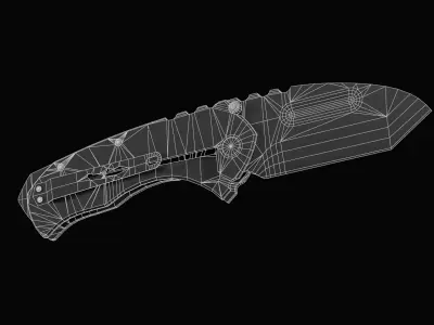 Tactical Folding Knife TFK01 Low-poly 3D model