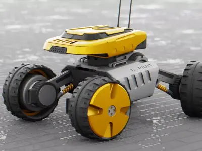 MOON LANDER E-2000 Free 3D model by BlenderZone