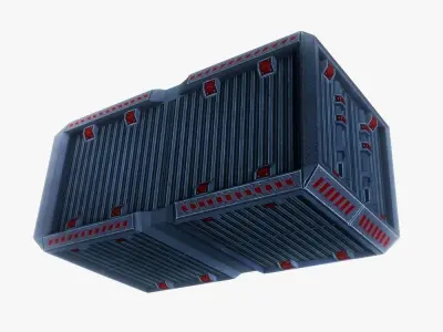 Cargo 03 sci-fi low poly Low-poly 3D model