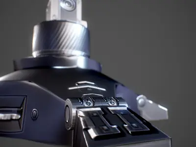 Mini Gun Low-poly 3D model