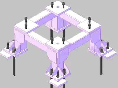 26394-Base for robot NACHI-NC510-Hight 400 3D model