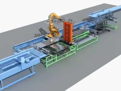 Industrial Equipment 36 - Automatic Production Line 3D model
