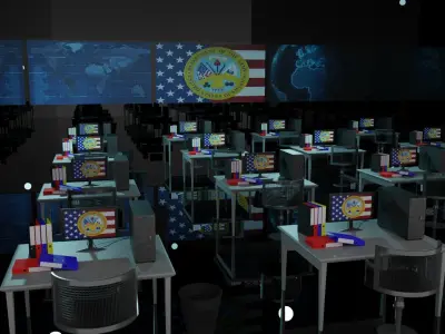 Military Control Room 3D model