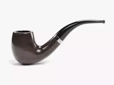 Smoking Pipe with Matchbox Set - Tobacco Pipe and Safety Matches 3D Model Pack