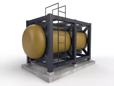 liquid tank M3 - New Low-poly 3D model