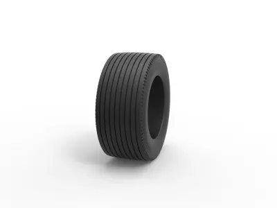 Super single semi tire 2 Scale 1 to 25 3D print model