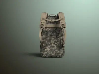 Military Backpack Free 3D model