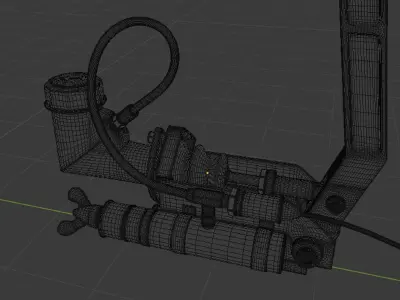 Hydraulic Car Handbrake 3D model