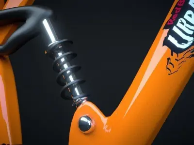 Bicycle orange 3D model purchase