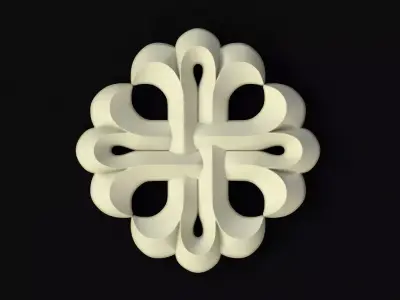 Central decor ornament for furniture Free 3D model 21