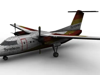 Havilland dhc-8 Low-poly 3D model