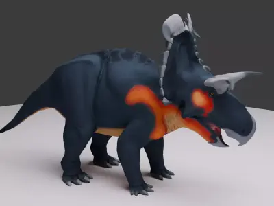 Lokiceratops Low-poly 3D model
