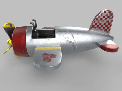 plane toy airplane Low-poly 3D model