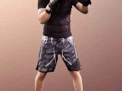 Nick 11550 - Young Man Boxing  3D model