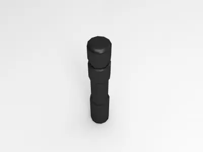 Barrier Pole Low-poly 3D model