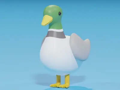 Cartoon Duck 3D model order
