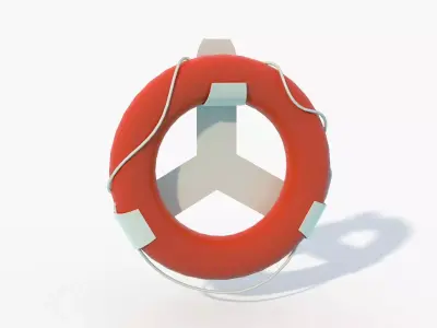 Lifebuoy Low-Poly Low-poly 3D model