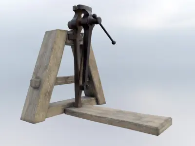Blacksmiths Vice Low-poly 3D model