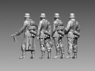 German soldiers 3D print model 2