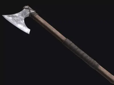 Vikings axe Low-poly 3D model