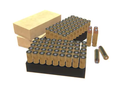 45Colt Ammo Pack Low-poly 3D model