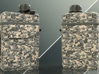 Military-Tactical Cover Bag Bottle Pouch 01 Free 3D model