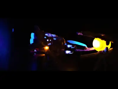 R-TYPE toy spaceship being held 3D print model purchase
