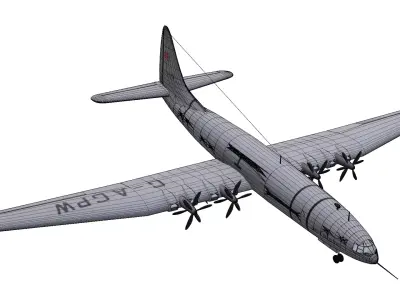 Bristol 167 Brabazon Low-poly 3D model
