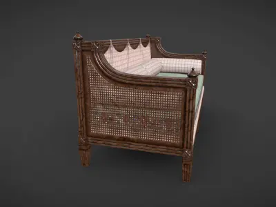 Veranda Couch Low-poly 3D model