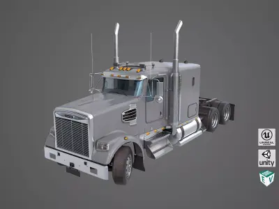 Heavy Truck Chassis 07 Generic Grey All PBR Unity UE Textures Low-poly 3D model