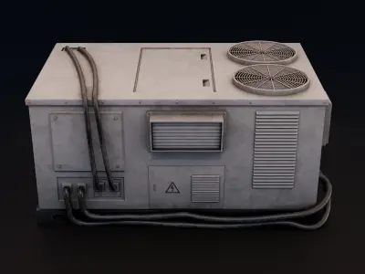 Industrial Rooftop AC Unit Game Ready  Low-poly 3D model