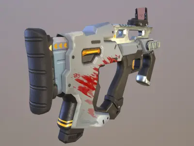 Sci-Fi  shotgun gun PBR low-poly  3D model Low-poly 3D model