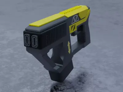 Sci-Fi Sub Machine Gun Free low-poly 3D model