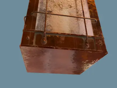 Hagrid Lantern with Candle and Animated Fire  3D model