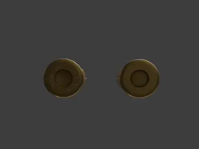 3D 556 Rifle Ammo Model With Textures Low Poly And High Poly Low-poly 3D model