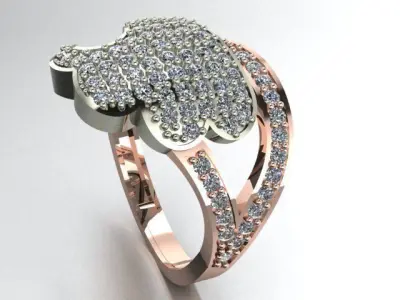 2 part ring 3D print model