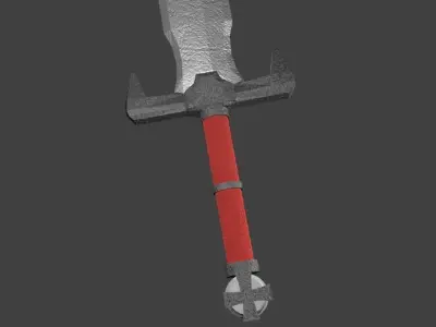 Steel sword 3D model purchase