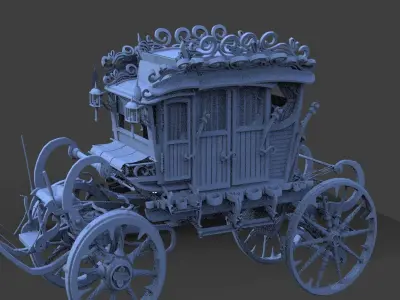 Stage Coach Ornate 3D model