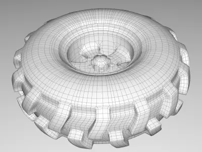 Off road or tractor wheel 3D model