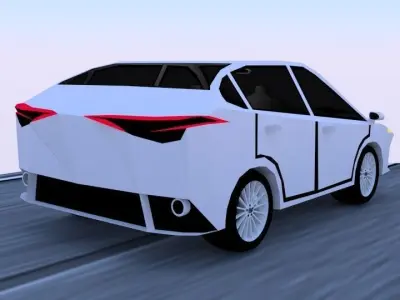 Aa 05 QR SUV Concept Low-poly 3D model