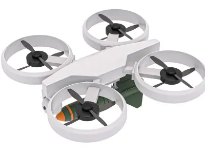 Military Quadrocopter Drone 3D model