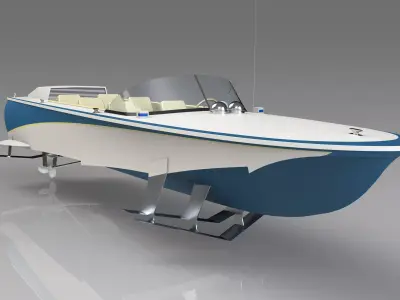 Volga Boat 3D model